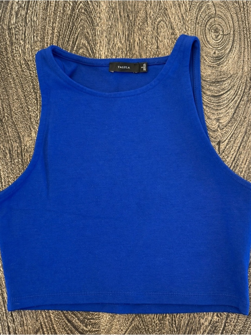 Talula Royal Blue Sleeveless Crop Top